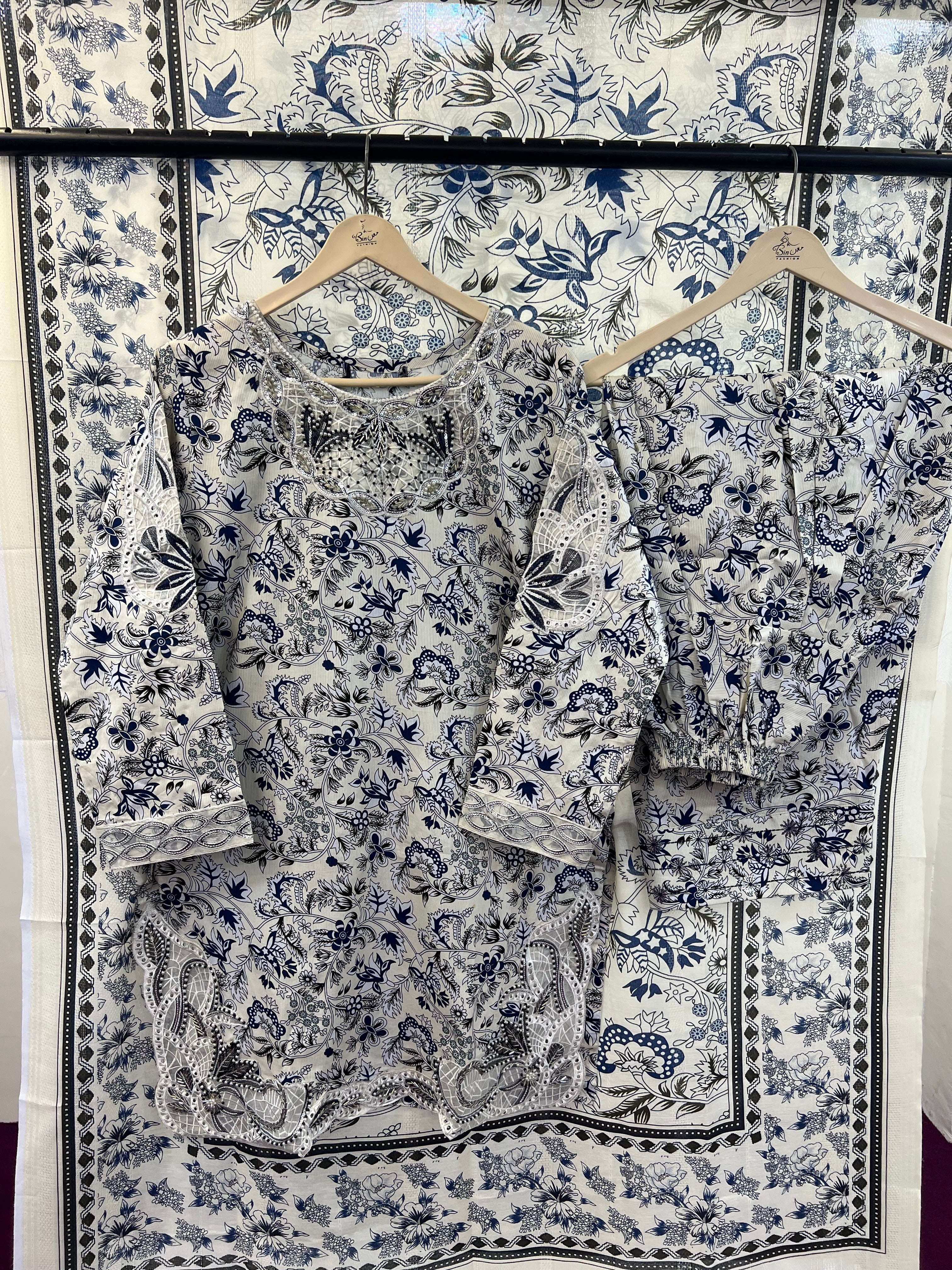 Article No D-02 Farshi shalwar Three Piece