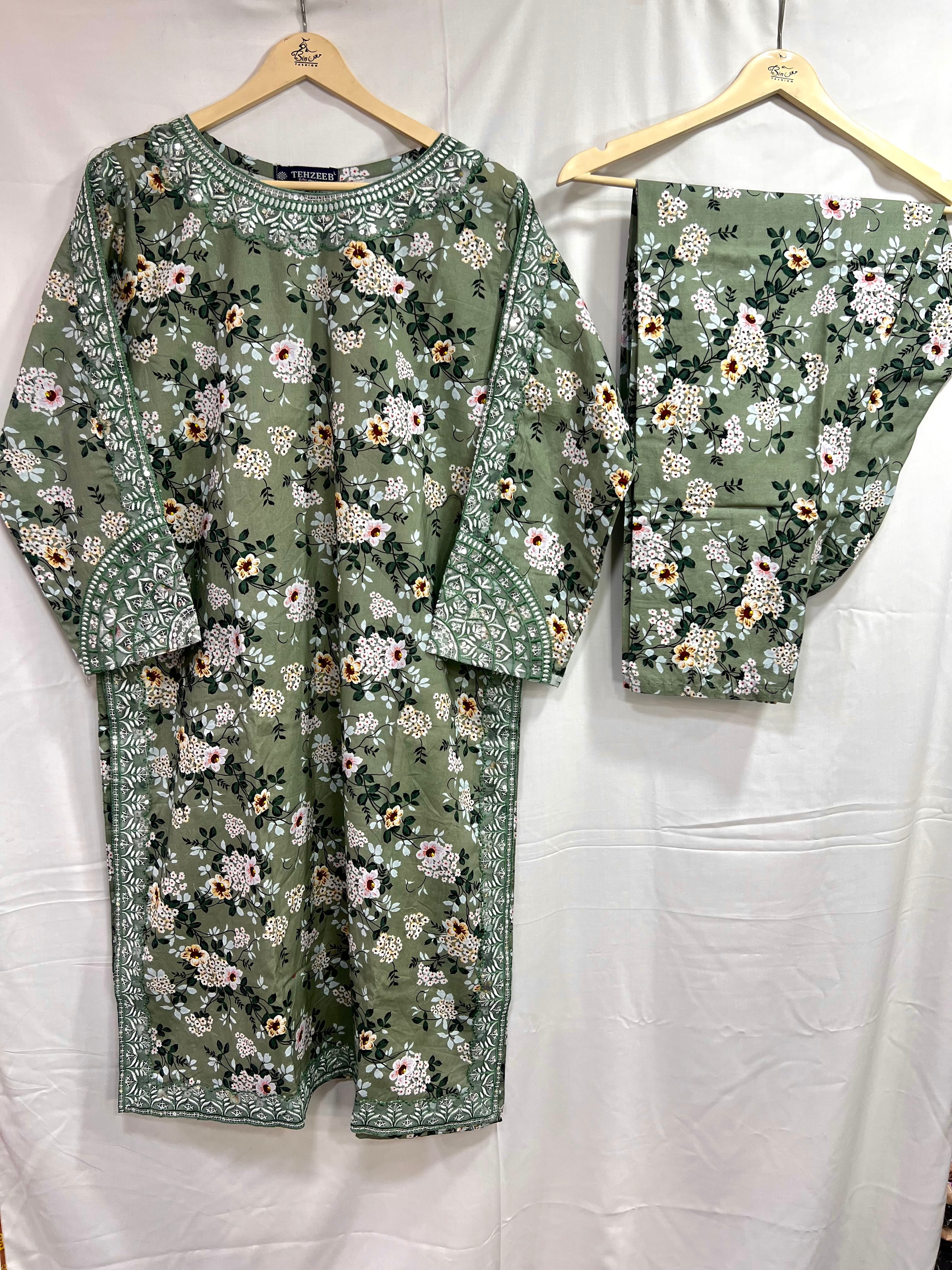 (SUZU) LONG SHIRT TWO PIECE