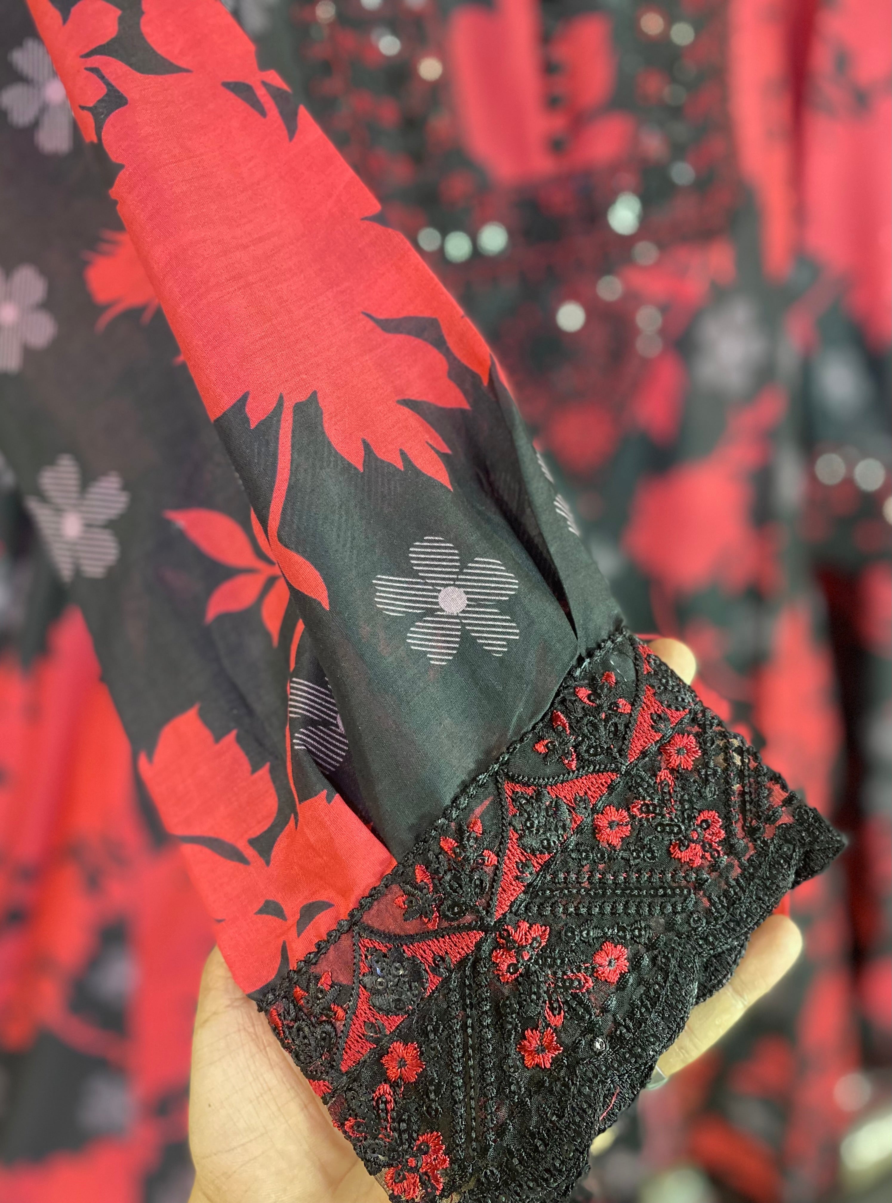 Qeesha LONG FROCK THREE PIECE