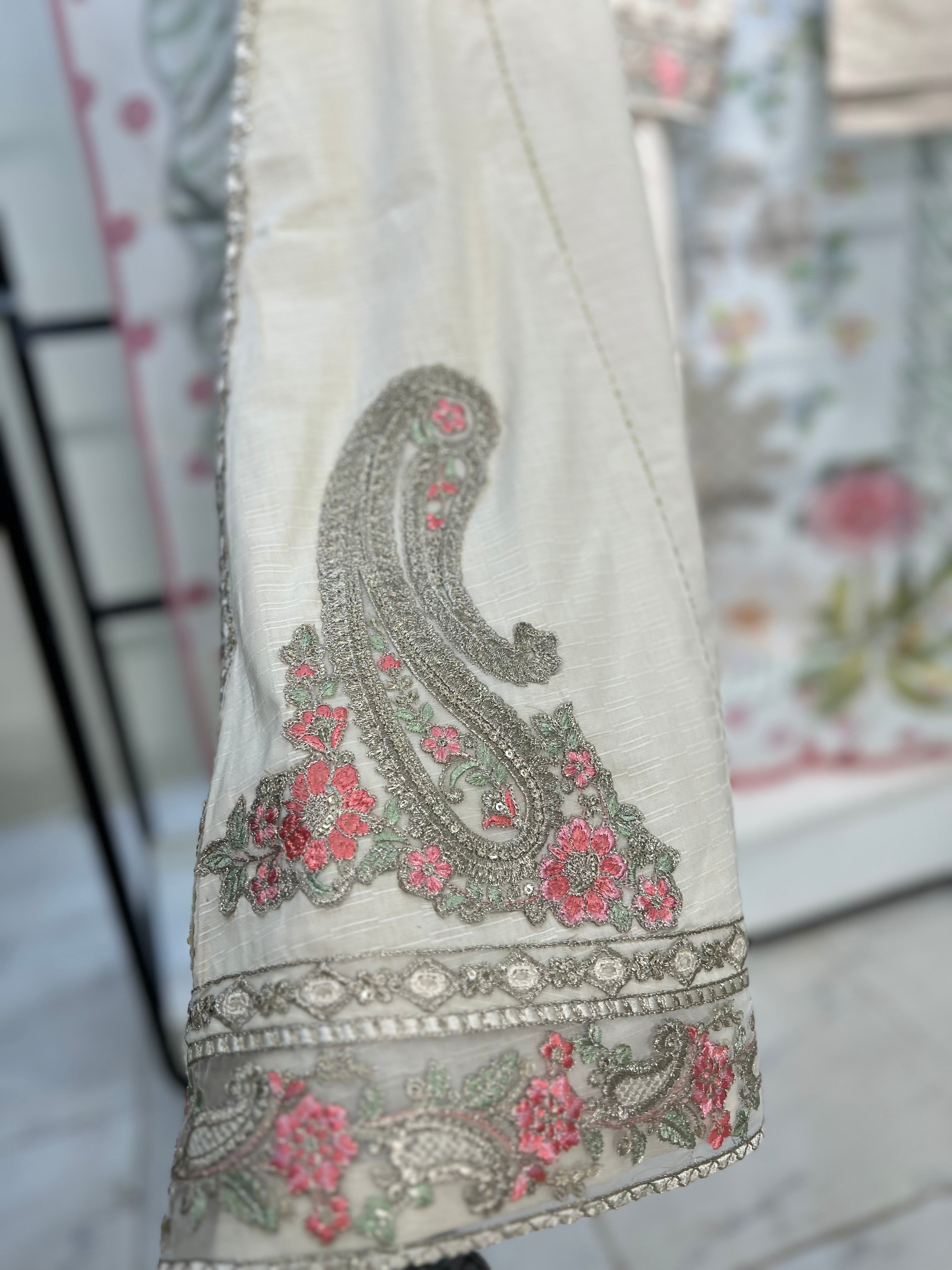 Saya Luxury Long Frock Three Piece