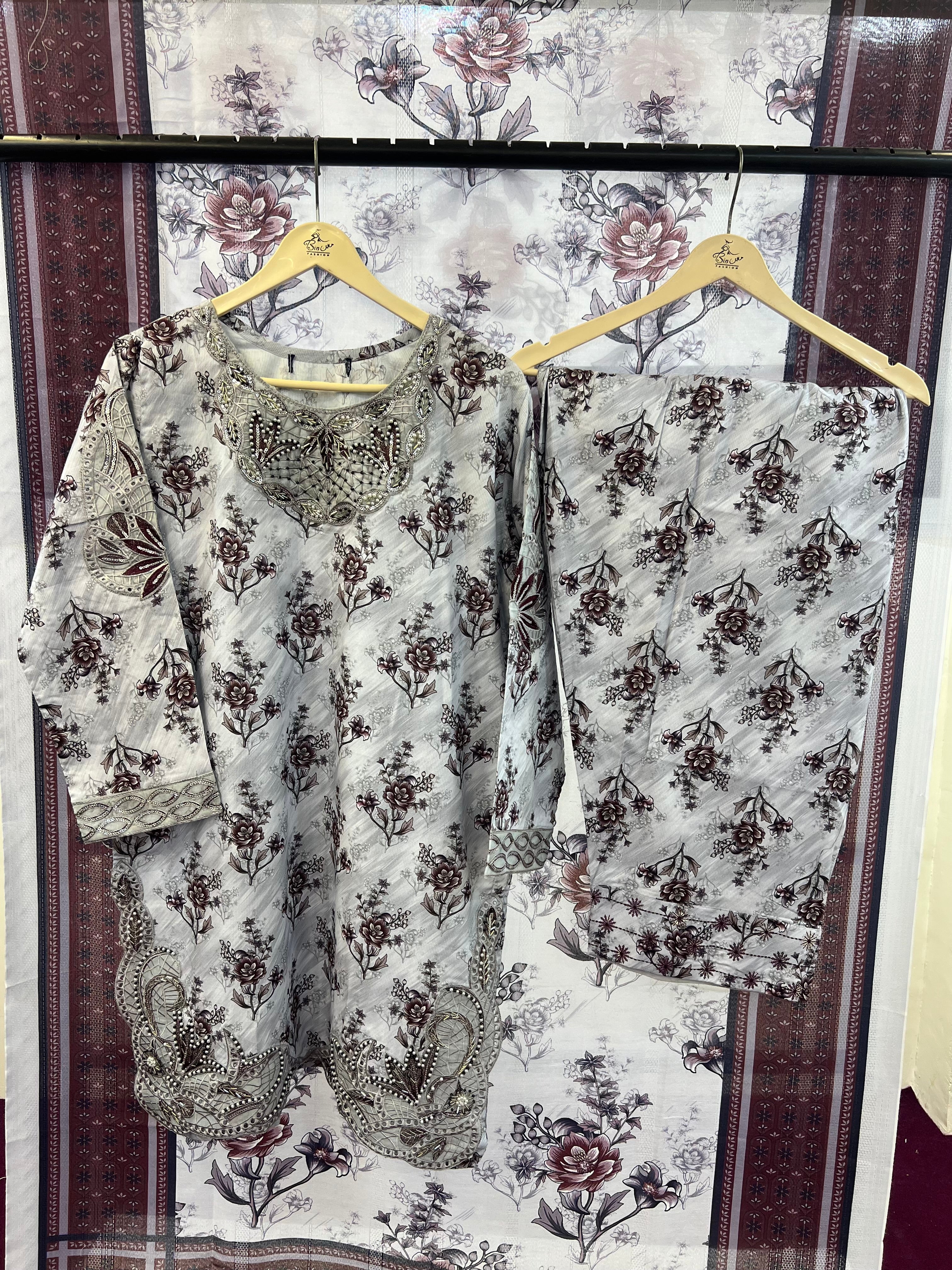 Article No D-02 Farshi shalwar Three Piece