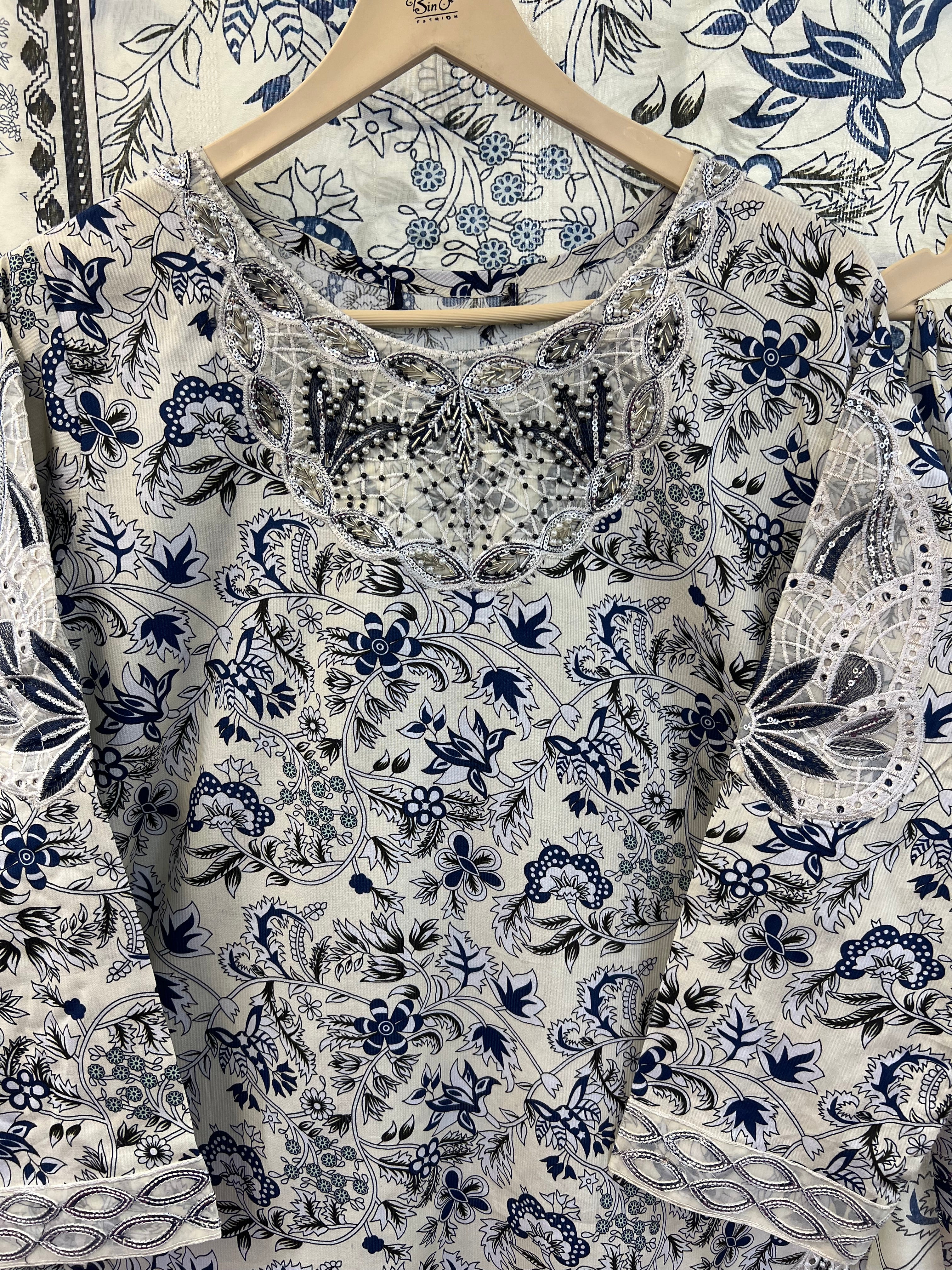 Article No D-02 Farshi shalwar Three Piece