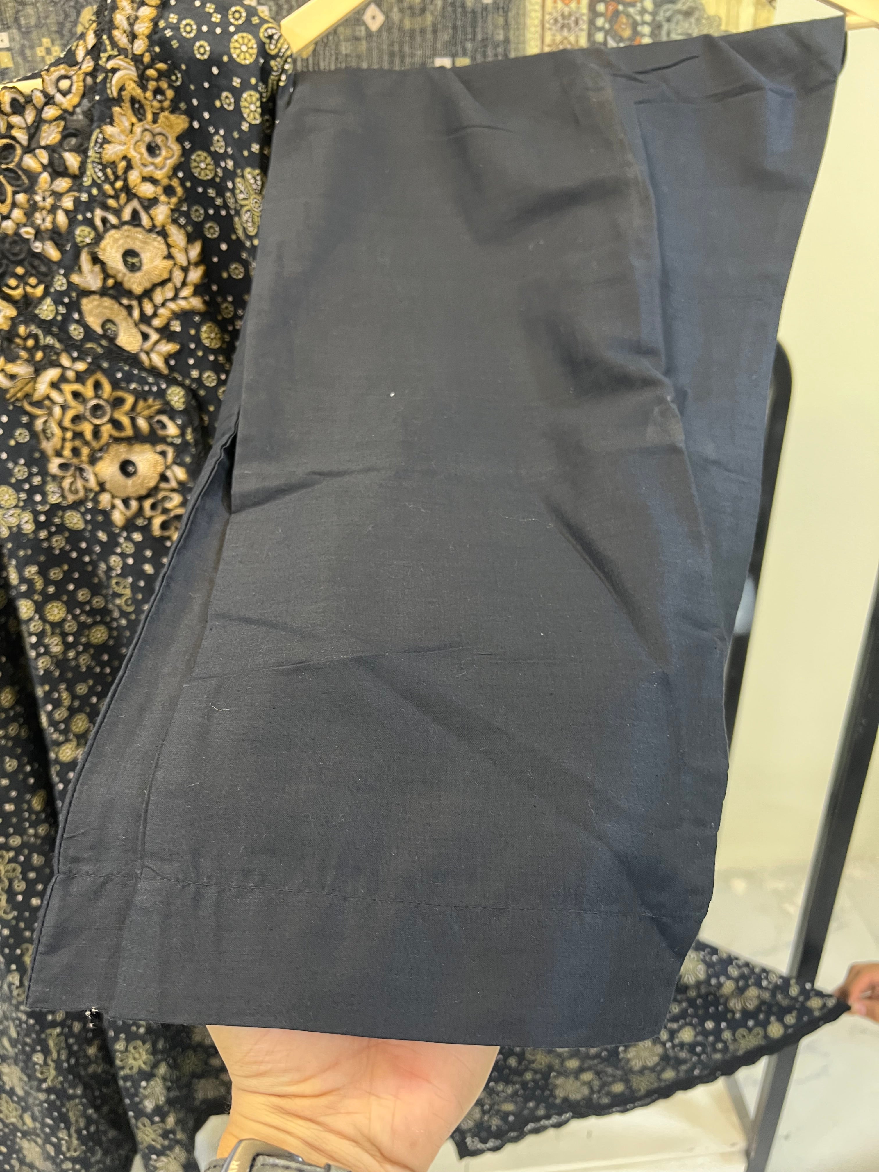 black Chunri Long frock