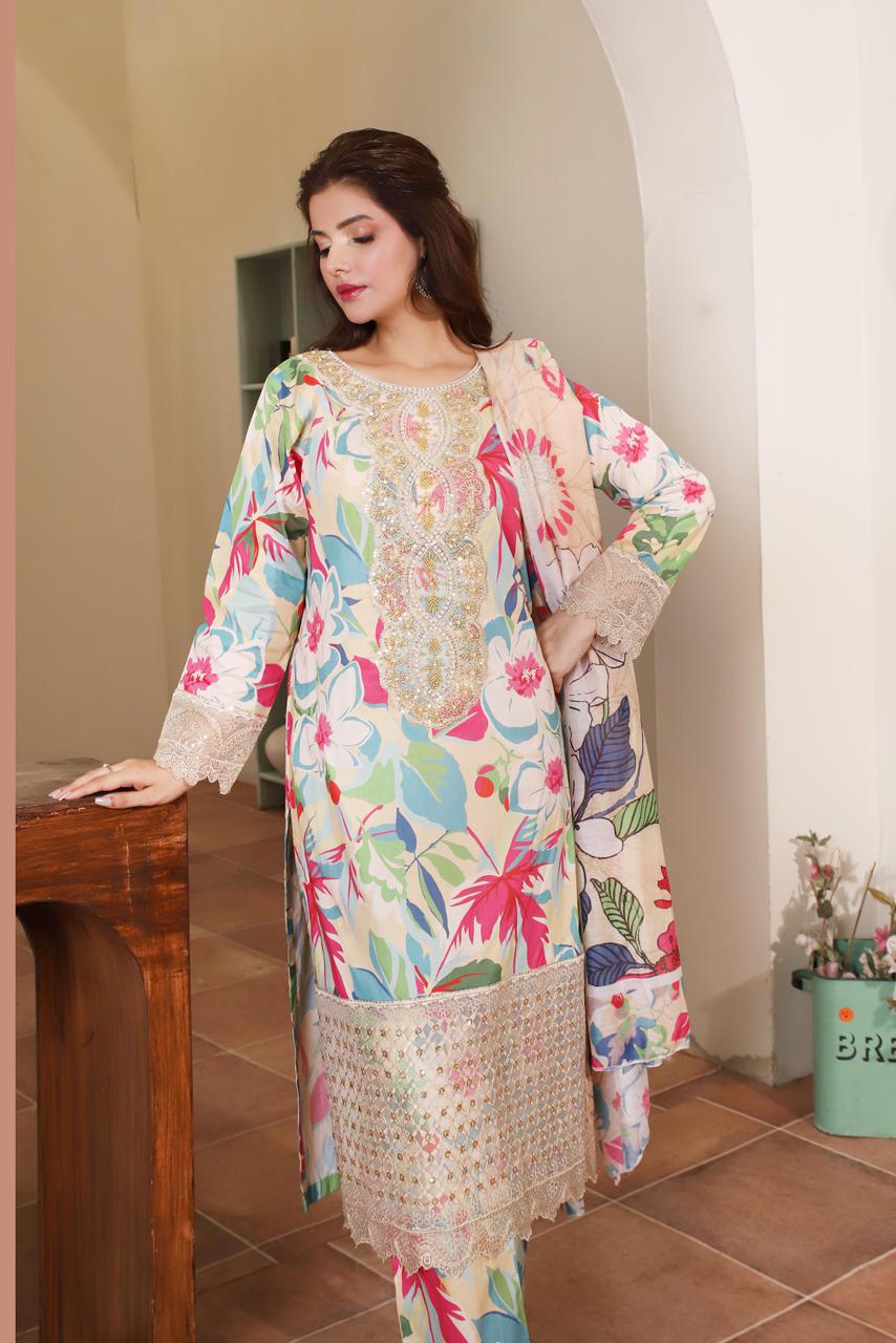 Butterfly – 3-Piece Lawn Suit