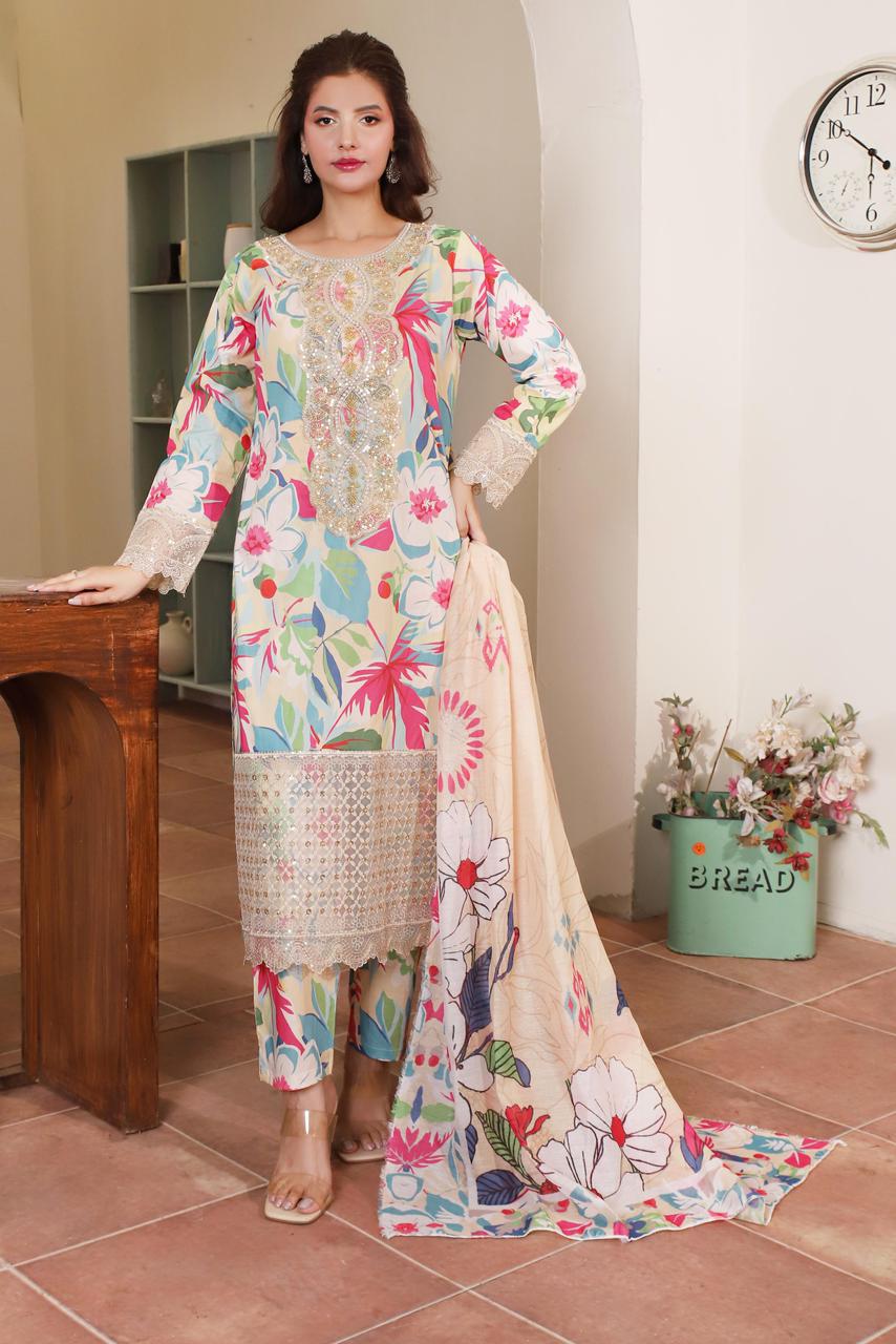 Butterfly – 3-Piece Lawn Suit