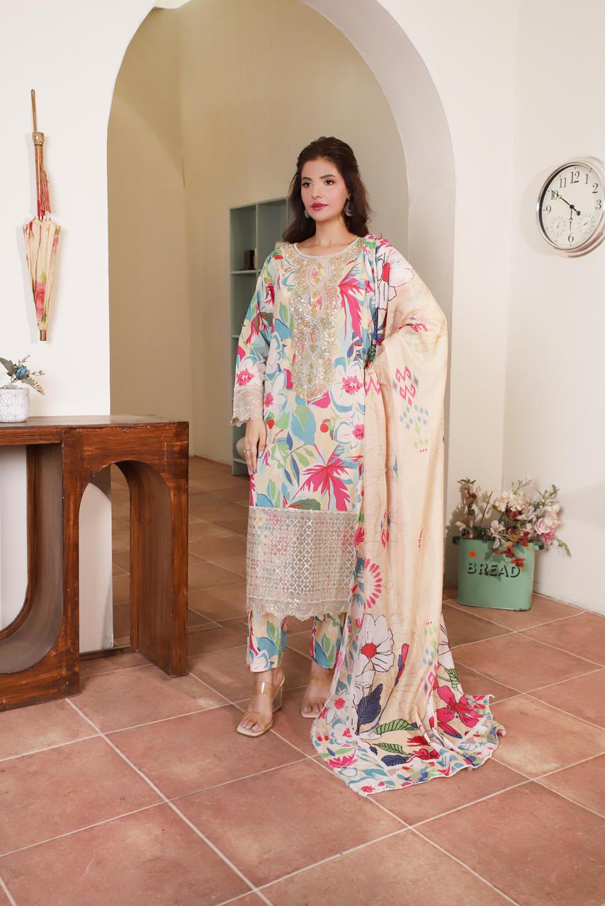 Butterfly – 3-Piece Lawn Suit