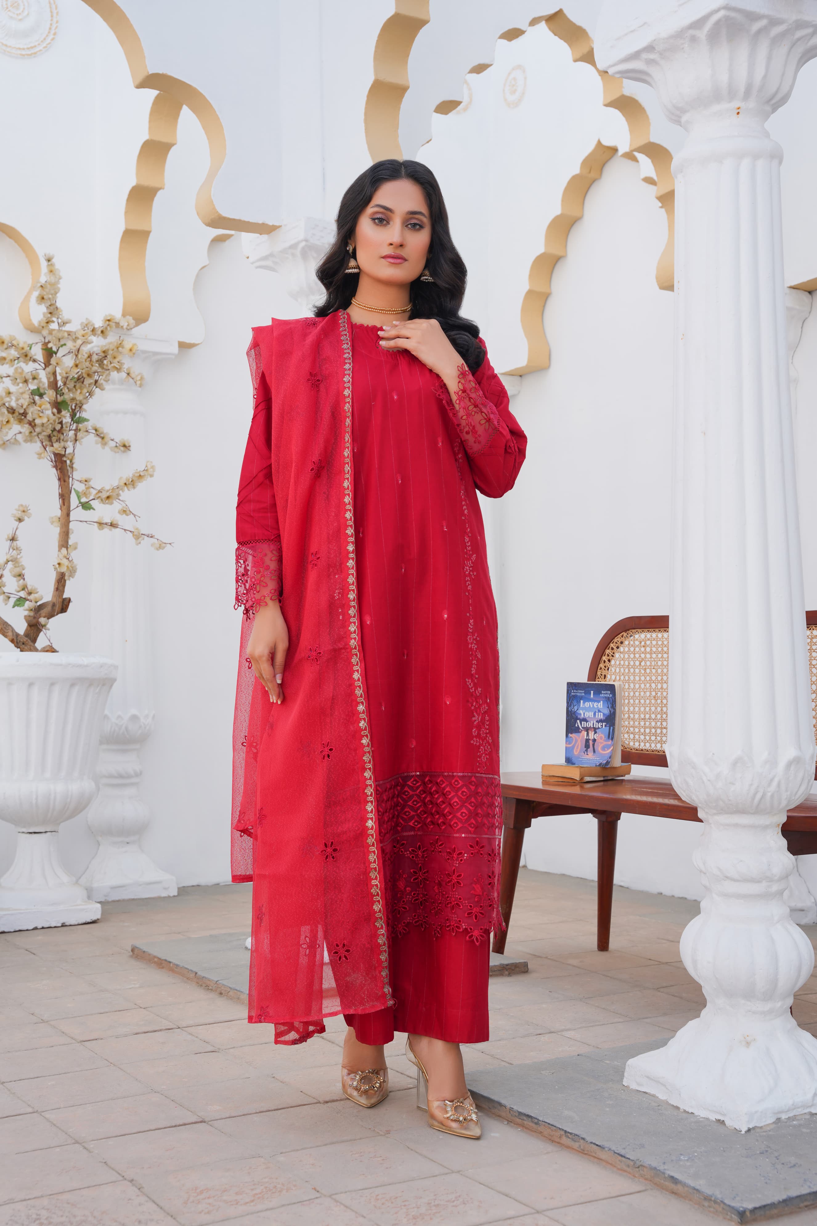 LUXURY STITHED THREE PIECE EID WAER