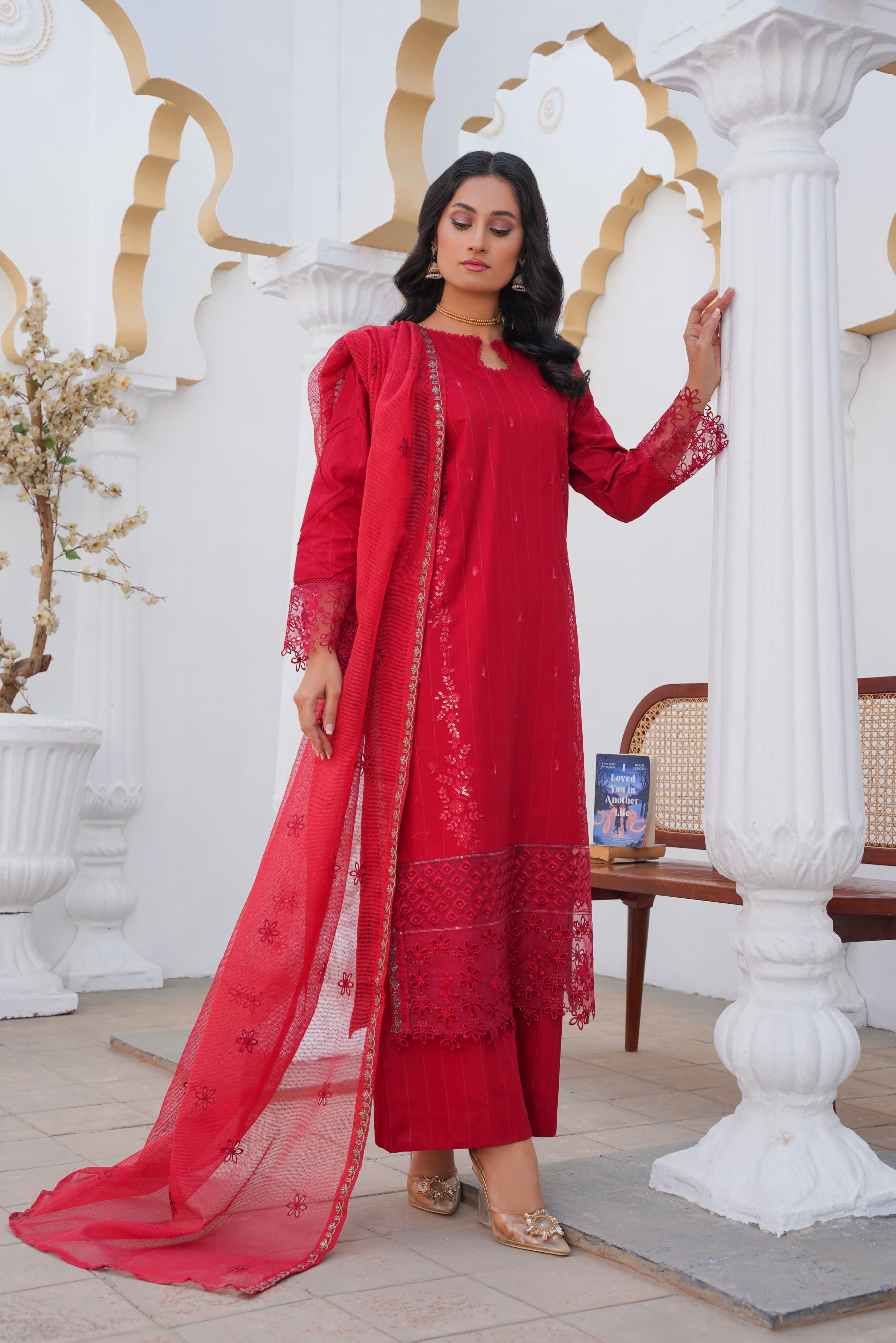 LUXURY STITHED THREE PIECE EID WAER